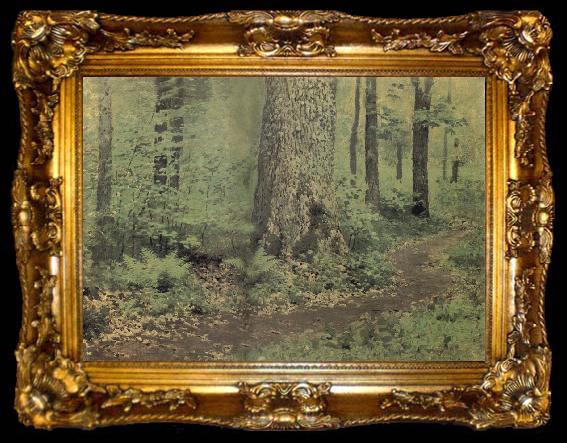 framed  Levitan, Isaak Away in the foliage forest fern, ta009-2